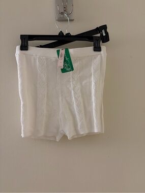Victoria's Secret White Knit Bike Shorts